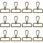 12pcs 1-1/2" Inside Diameter D Ring Lobster Clasp Claw D Ring Swivel Lobster Clasp Lobster Lanyard Clasp Keychain Clips Hook for Swivel Snap Fashion Clips,Jewelry,DIY Crafts Supplies(Antique Bronze)