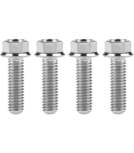 M10x70mm Titanium Flange Hex Bolt - Grade 5 Aerospace Titanium 1.25 Pitch