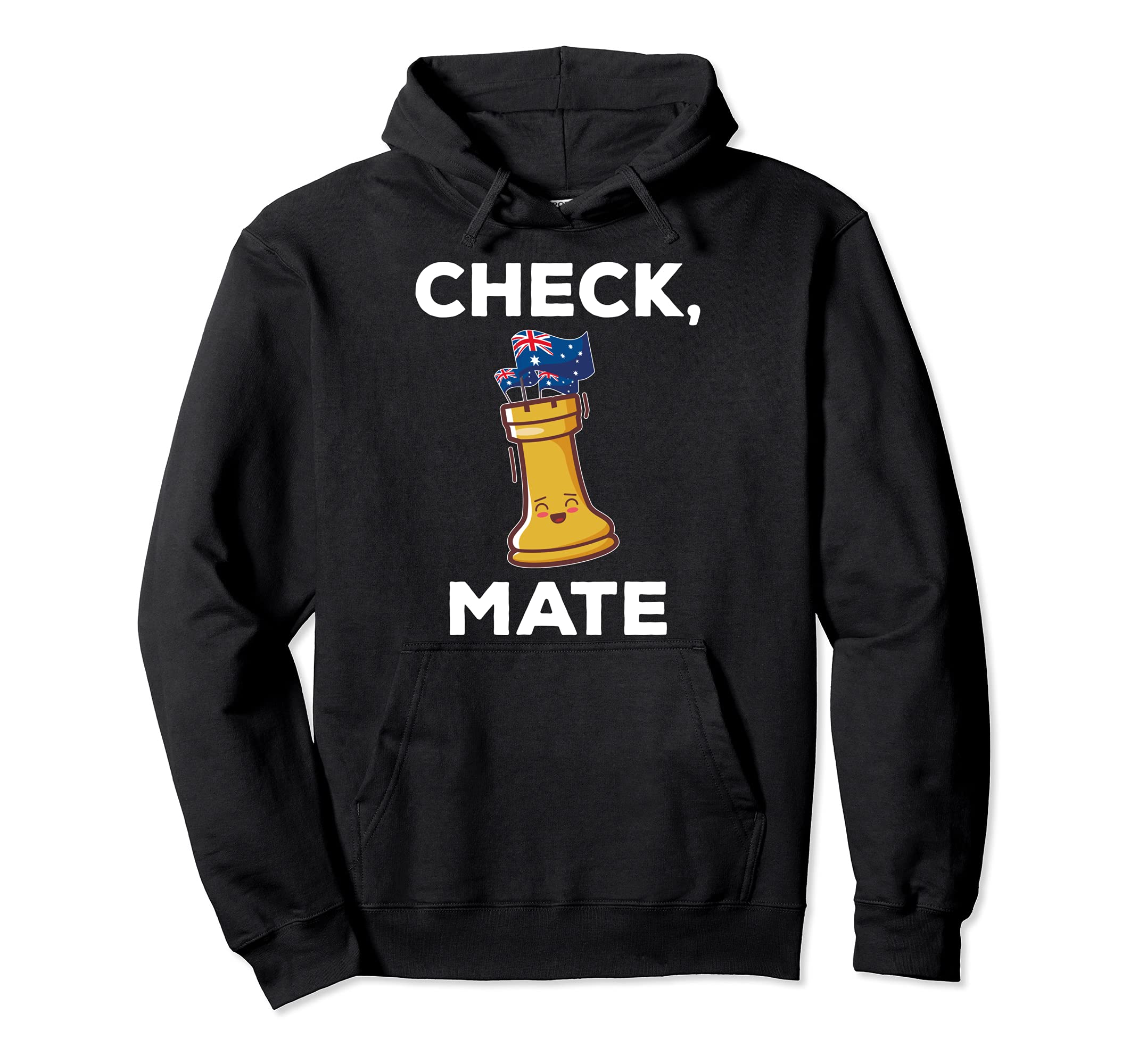 Kawaii cute chess pieces design for chess players Quote Pun Pullover Hoodie