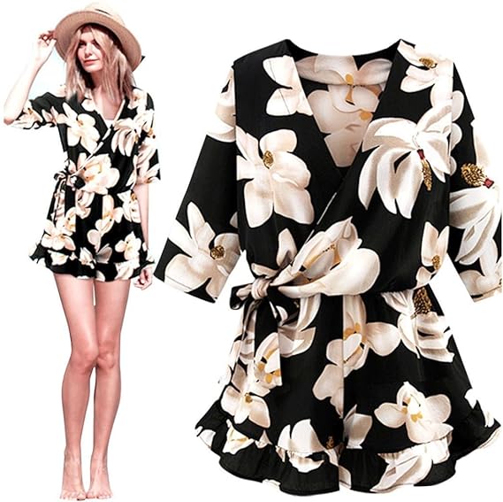 floral chiffon playsuit