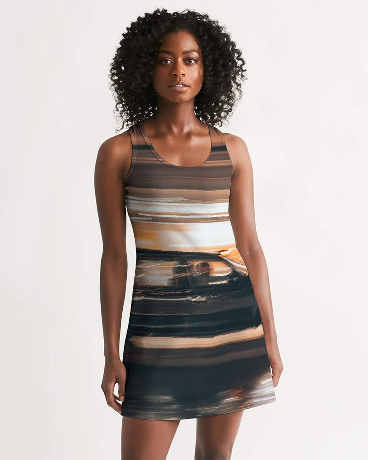 black racerback dress