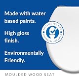 Bemis Vegas Ultra-Fix White Toilet Seat Soft Close Moulded Wood Hinges view 6