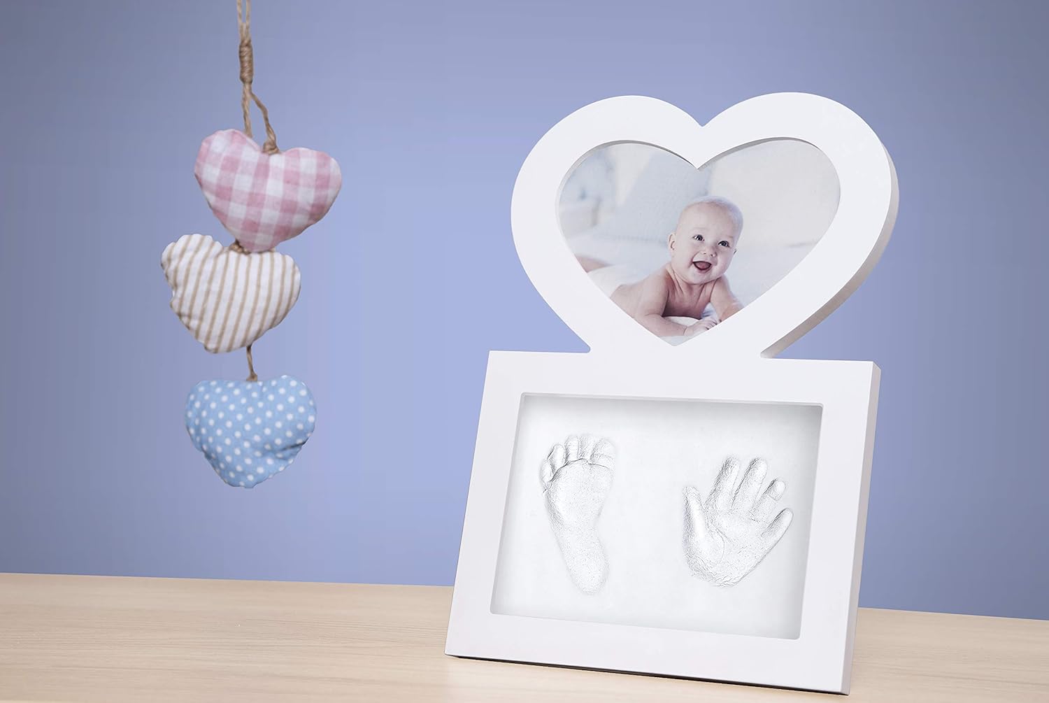 Cadre Photo En Forme De Cœur Kit D Empreintes Pieds Et Mains De Bebe Cadeau De Baby Shower Click Clay Blanc Naissance Et Bapteme Souvenirs De Bapteme Bebe Puericulture Psicologoentarragona Es