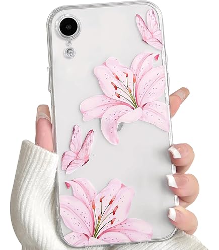 Amazon.com: GYZYA for iPhone XR Case Clear with Floral Design