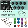 Tech 21 Geddy Lee DI-2112 Signature SansAmp Bass Preamp Pedal Bundle with 2 MXR Patch Cables and Dunlop Pick Pack