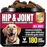 Glucosamine for Dogs - Hip and Joint Supplement Chews for Senior & Large Breed, Joint Supplement for Dogs with Chondroitin, Wuffe Joint Chews for Pain Relief - 60-Day Satisfaction Guarantee - 180 Ct
