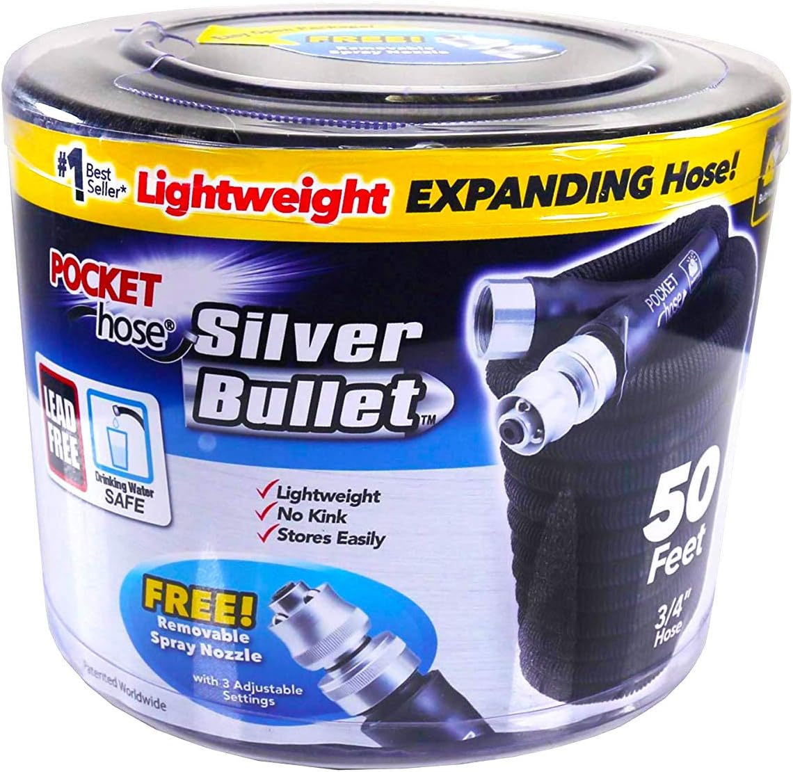Garden Hoses Silver Bullet Expandable Garden Water Hose That Grows Safe