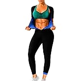 DYUAI Sauna Suit for Women Weight Loss Sweat Jumpsuit Waist Trainers for Female Belly Fat