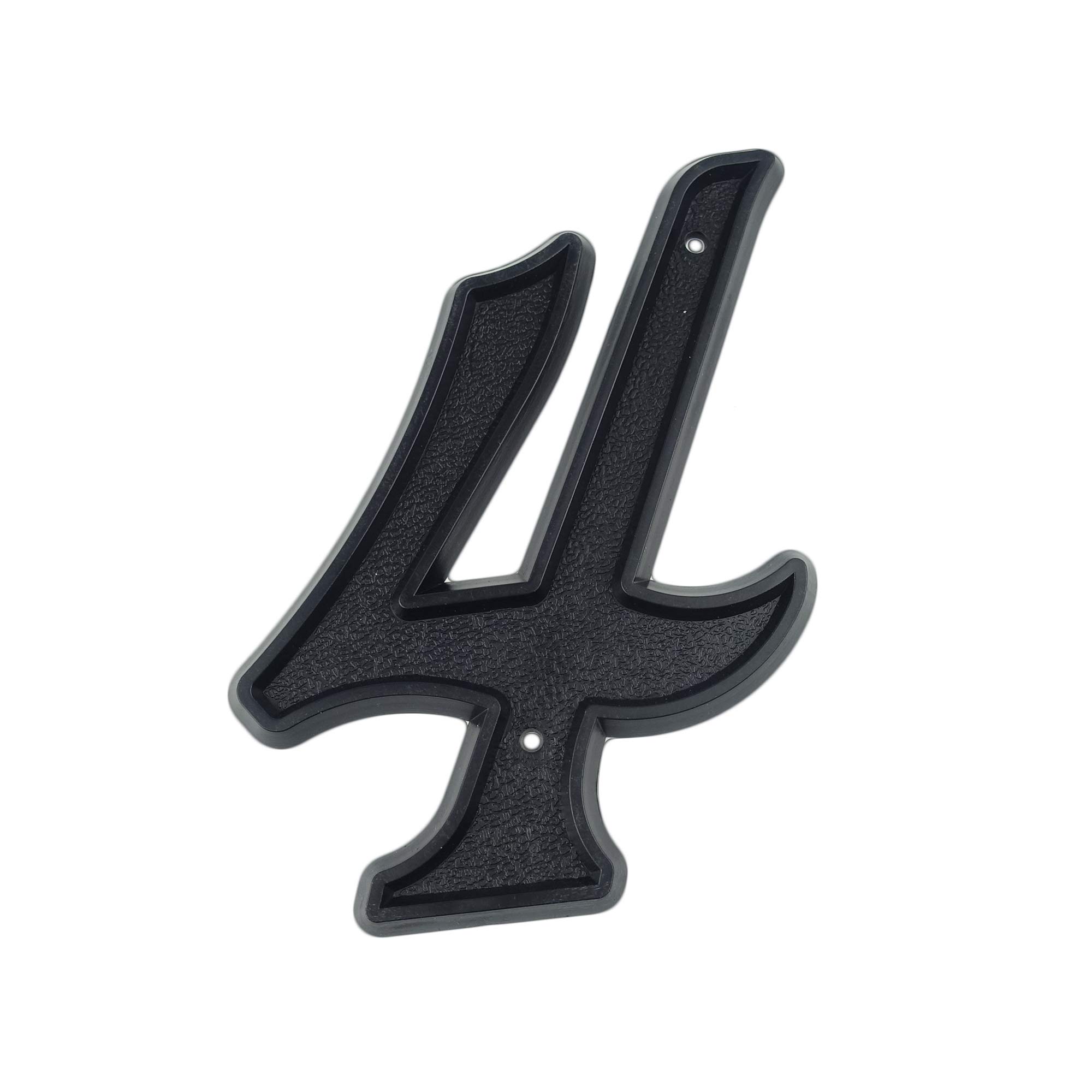 HASWARE House Number 5.5 inch (139mm) Modern Door Numbers Street Home Address Numerals,Black ABS Plastic (4)
