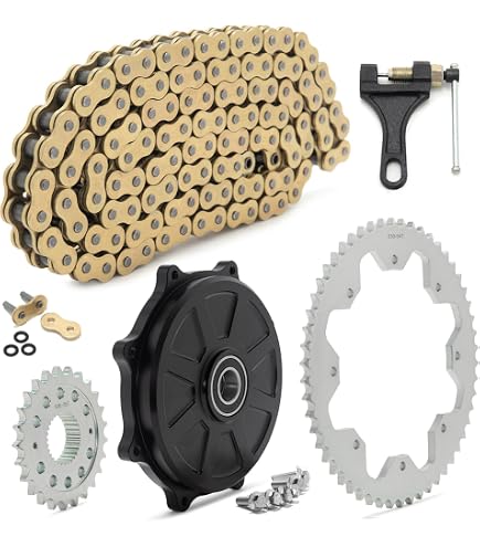 Kit Cadena Transmisión Y Piñones Para Kawasaki KX450F 2006-2017 / KLX450R 2008-2016 - Cadena 520, 120 Eslabones