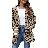 Yanekop Womens Oversized Sherpa Jacket Long Cardigan Sweaters Fuzzy Fleece Jacket Faux Fur Plus Size Coats with Pockets