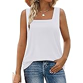 WIHOLL Women's Square Neck Tank Top
