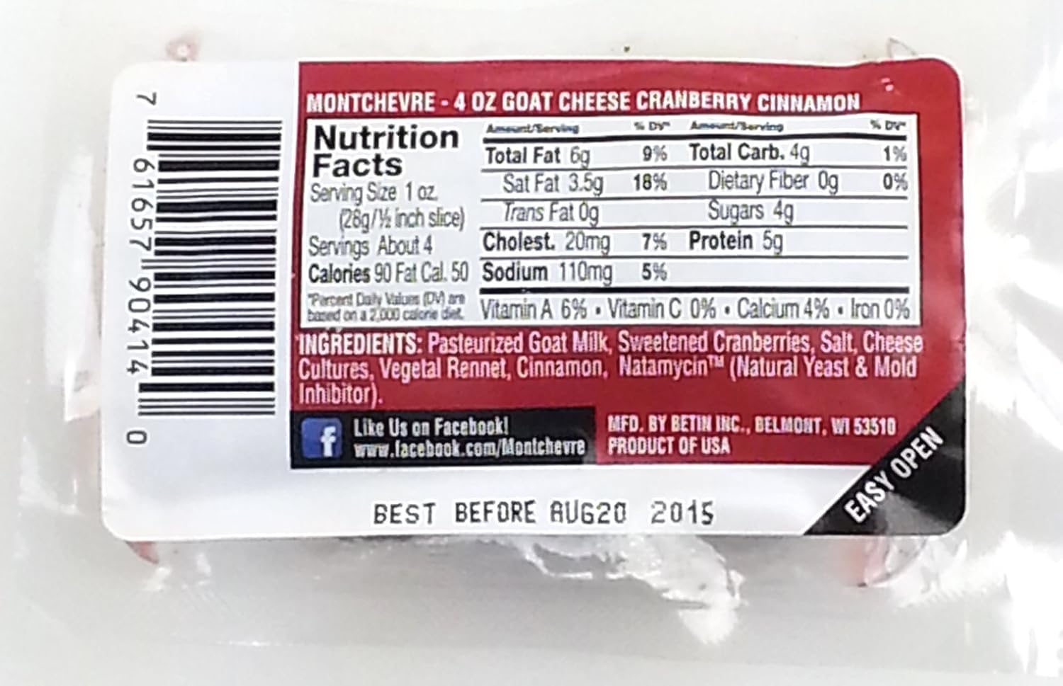 Kirkland Goat Cheese Nutrition Facts Nutrition Ftempo