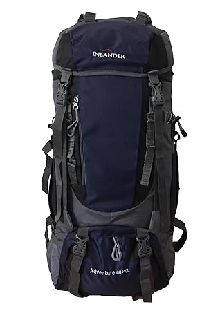 Inlander 60 Ltr Navy Blue & Grey Rucksack