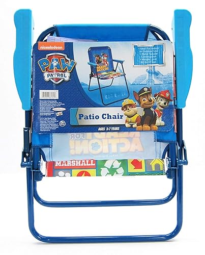 Paw Patrol Blue Patio Chair for Kids, Portable Folding Lawn