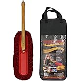 California Car Duster Heritage Edition Wood Handle and Cotton Mop 86242, Red