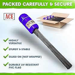 Purple Marking Flags for Yard - 4x5x15 Inch Purple
