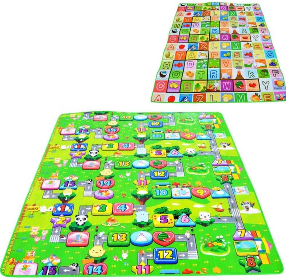 GEVJ Baby Play Mat Crawling Mat Double Surface Baby Carpet Rug Developing Mat For Children Game Pad(Animal,Car,Dinosaur)