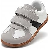 Ciomokeo Toddler Shoes Boys Girls | Wide Toe Barefoot Shoes | Non Slip Zero Drop First Walking Shoe with Hook & Loop