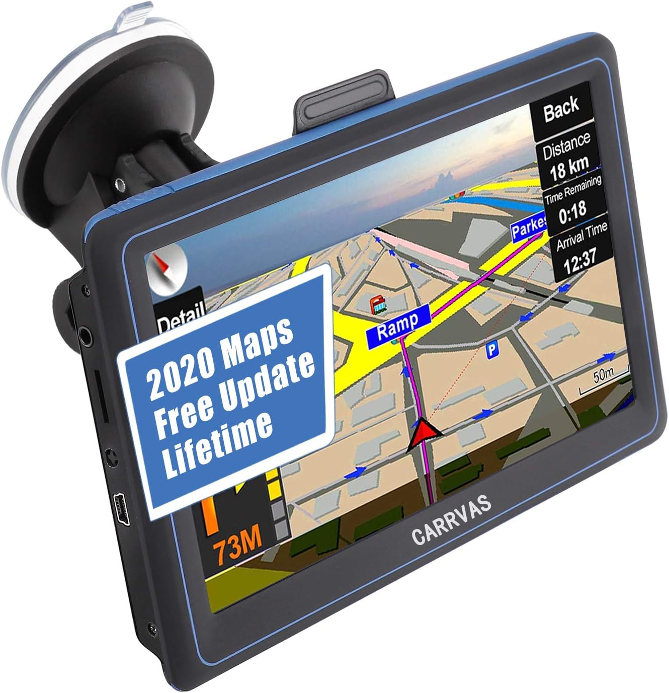 GPS Navigation for Car, 7-inch LCD Screen Universal Truck/Car Satellite Navigation, North America, Central America,Free Lifetime Map Update, Speed Alert, Voice Turn Indication GPS Navigation System