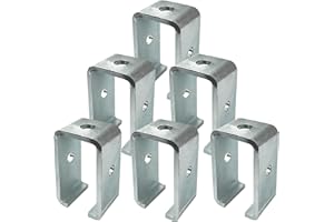SIWOOD Hi Flame Channel Trolley Track Hanger Bracket for P1834-EG, 1-5/8" X 3-3/4" Intermediate Support Bracket for All 1-5/8" Channel Trolley Track,6 Set