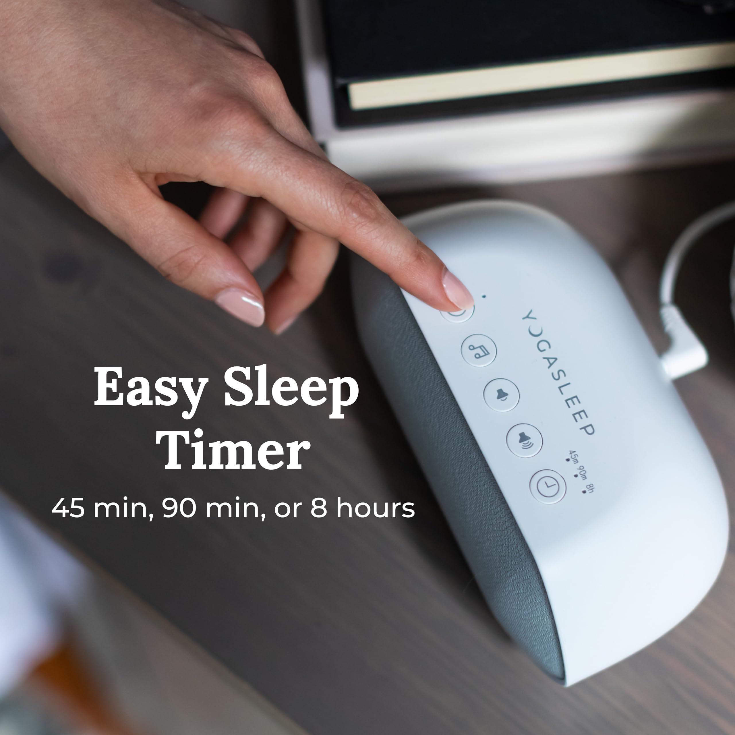 YOGASLEEP Soundcenter Portable White Noise Machine, 6 Soothing Sounds, 25 Volume Settings, Includes Timer, Sleep Therapy for Adults & Kids, Noise Cancelling for Office Privacy & Meditation
