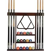 Flintar Wall Mount Cue Rack, Billiard Pool Cue Stick holder, Premium Quality Made in TAIWAN, Solid Hardwood, Cue Rack Only