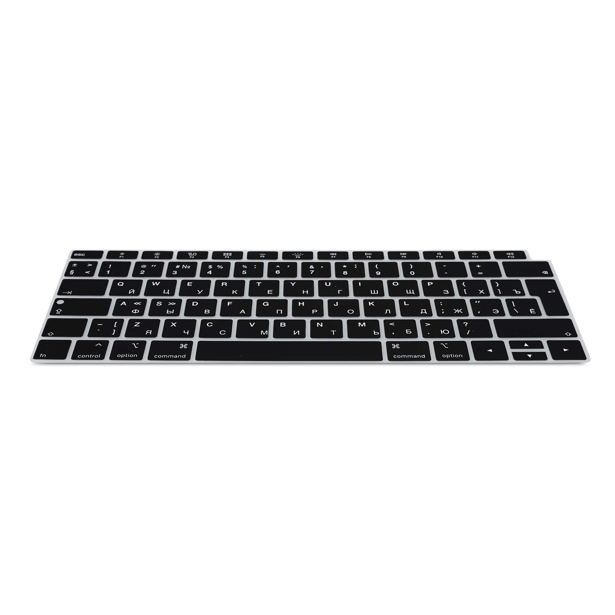 kwmobile Keyboard Cover Compatible with Apple MacBook Air 13" 2018 2019 2020 A1932 - Keyboard Cover Russian QWERTY - Black