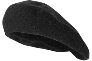 Armycrew Plain Solid Color 100% Wool French Style Art Fashion Basque Beret Hat