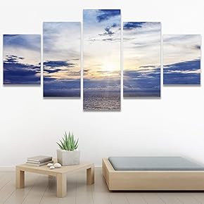 SIGNWIN 5 Panel Canvas Wall Art Modern Art...