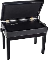 GRANDMA SHARK Piano Stool Height Adjustable Soft Leather Seat with Storage view 7