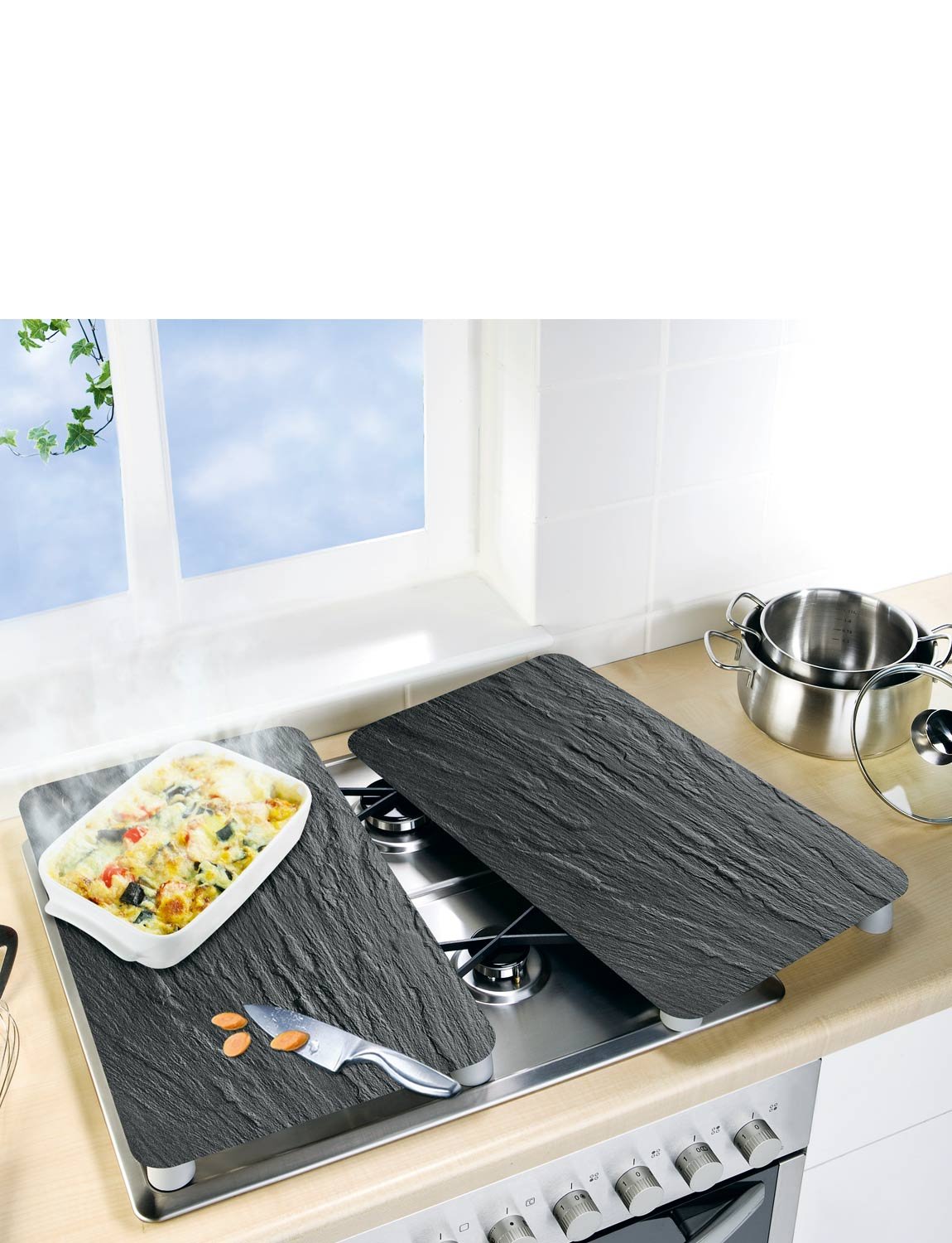 Set of 2 Universal Hob Covers Chopping Board Work Surface Amazon.co.uk
