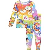 Posh Peanut Girls Pajamas - Soft, Viscose from Bamboo PJs for Kids - Matching, Long Sleeve Toddler Pajamas for Girls