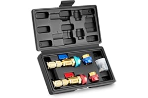 Orion Motor Tech AC Valve Core Removal Tool, R134a R1234yf R22 Valve Core Remover Installer Tool Kit for Automotive Air Conditioning Systems, AC Valve Core Tool for Standard JRA and Schrader Valve