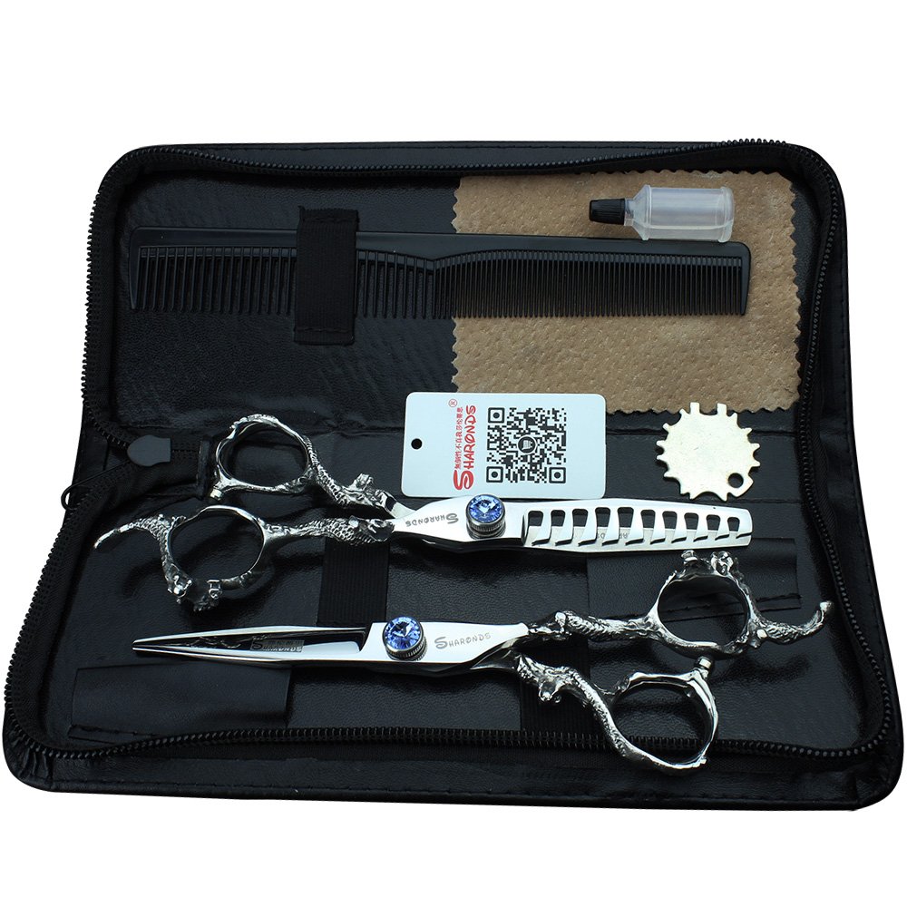 6/7/8/9-inch Professional Hair Clippers, Stainless Steel Sharp Hair Clippers, Hairdresser Specific Scissors (6 inch-2pc)