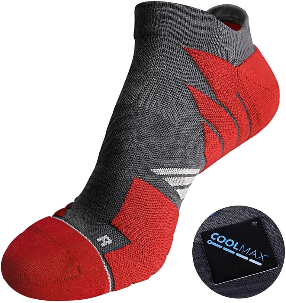 No Show Running Athletic Anti-Blister Wicking Coolmax Socks, Seamless Anti-odor: Clothing