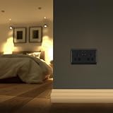 BG Electrical Nexus Metal Matt Black Double Switched Power Socket 13A Wall Plug view 6