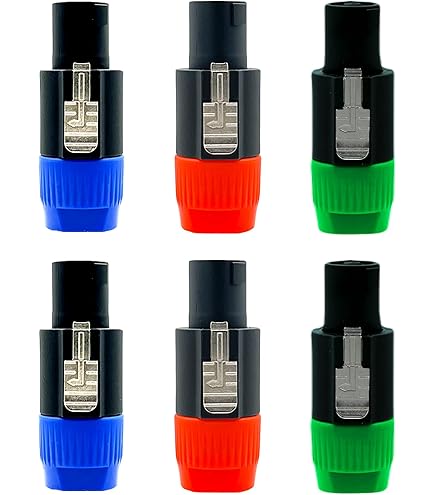 Amazon.com: 5 CORE 6 Packs 4 Pole Speakon Connector with Twist