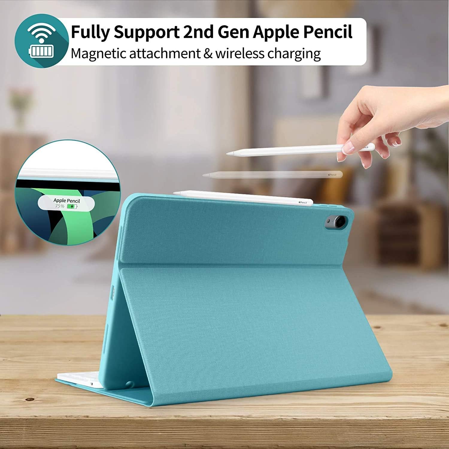 KBCASE for iPad 10th /A16 11th Generation Case with Keyboard Detachable Keyboard Case for iPad 10th 10.9" 2022/A16 11th Generation 11" 2025 with Pencil Holder - Image 4