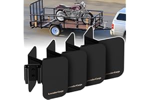 ruiru bro 4 Pack E Track Wheel Chock,E Track Wheel Chock & Strap Kit,Motorcycle Trailer Mount for E-Track/X-Track,Motorcycle Tire Holder,Motorcycle/Dirt Bike Wheel Chocks for Trailer (Black)