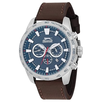 SLAZENGER Mens Chronograph Leather Watch-SL11330203