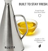 Olietta Stainless Steel Oil Dispenser 250ml Non Drip Drizzle Pourer view 4