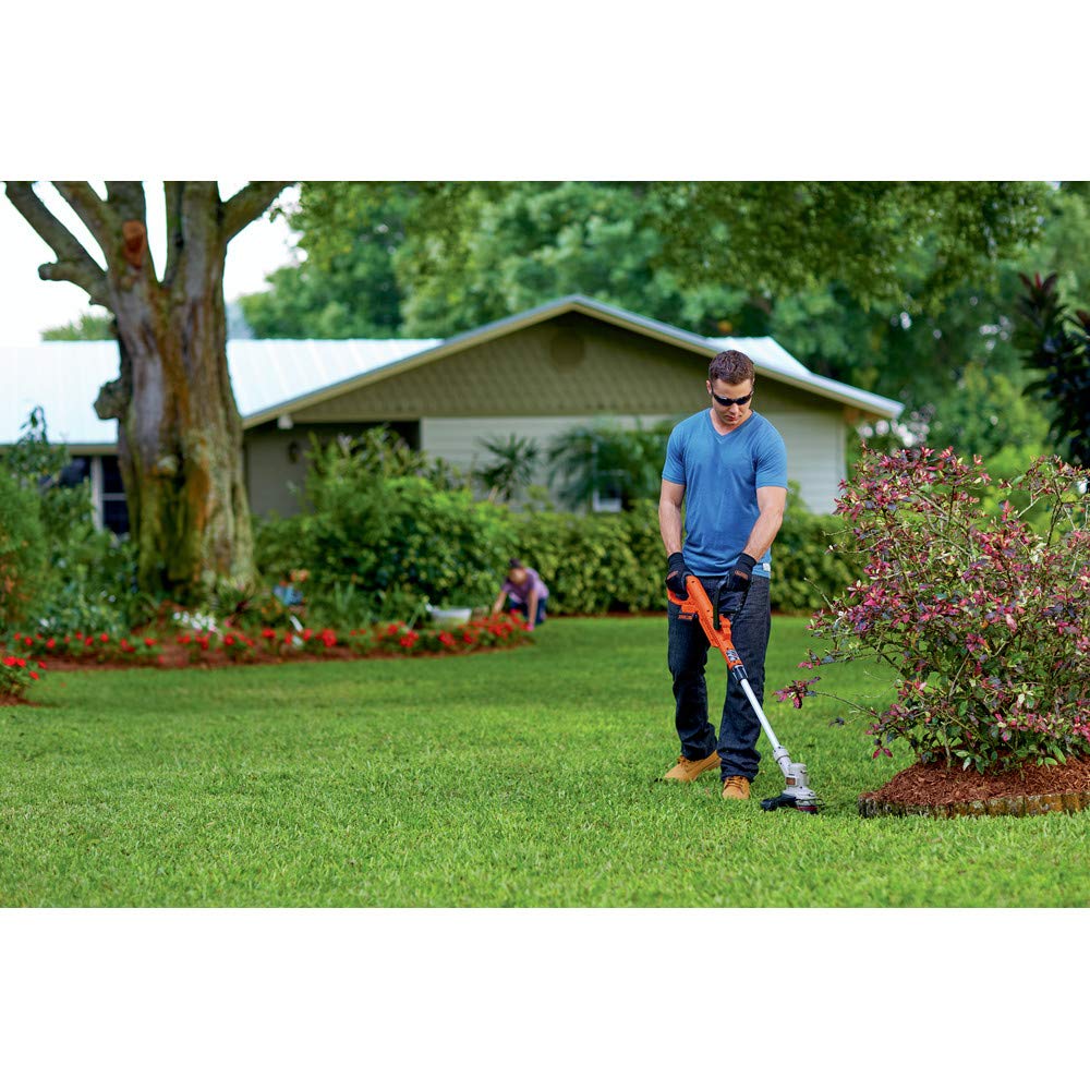 BLACK+DECKER 20V MAX Cordless String Trimmer, 2 In 1 Trimmer And Edger, 12 Inch, Battery