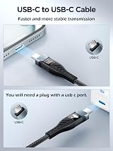 Aioneus 100W USB C to C Cable 3M Fast Charging Type C Lead PD QC for iPhone 15 view 7