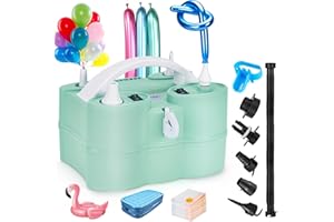 AGPtEK 3-in-1 Air Pump for Inflatables and Balloon Electric Air Balloon Pump 600W for Latex 260Q Foil Balloons with Hose Exte