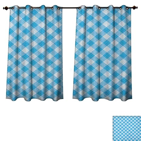 Amazon Com Checkered Blackout Thermal Backed Curtains For Living