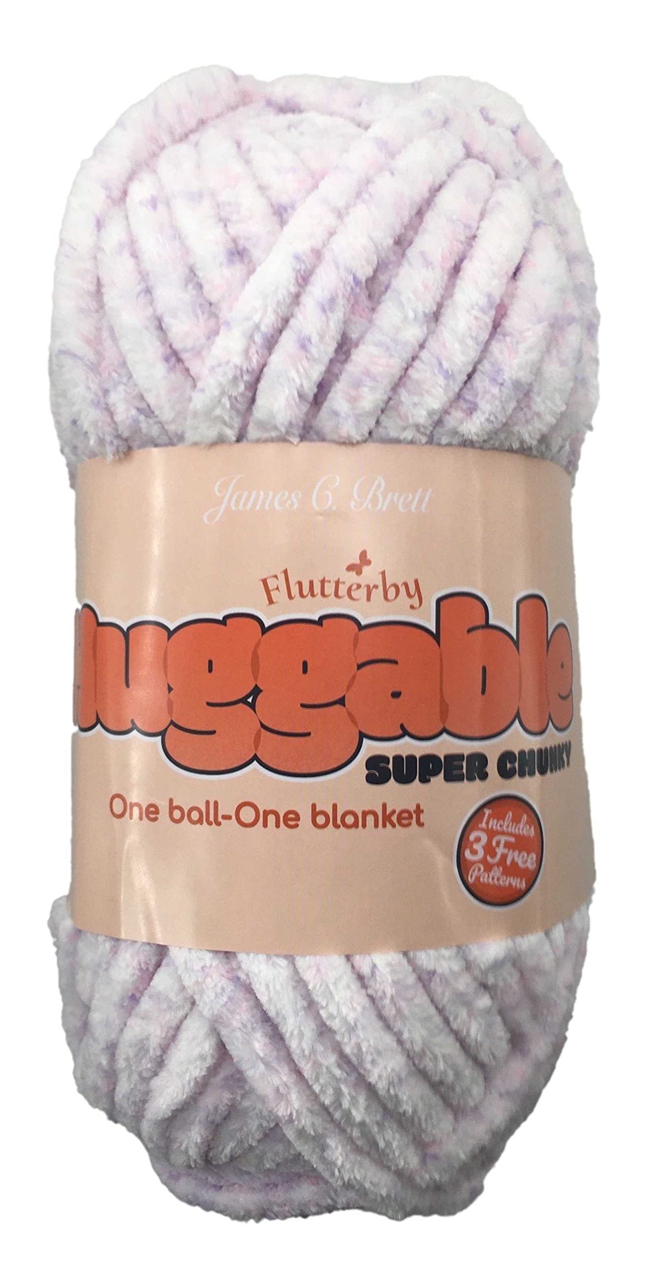 James C. Brett Huggable Super Chunky Lilac/Pink/White Yarn - 250g