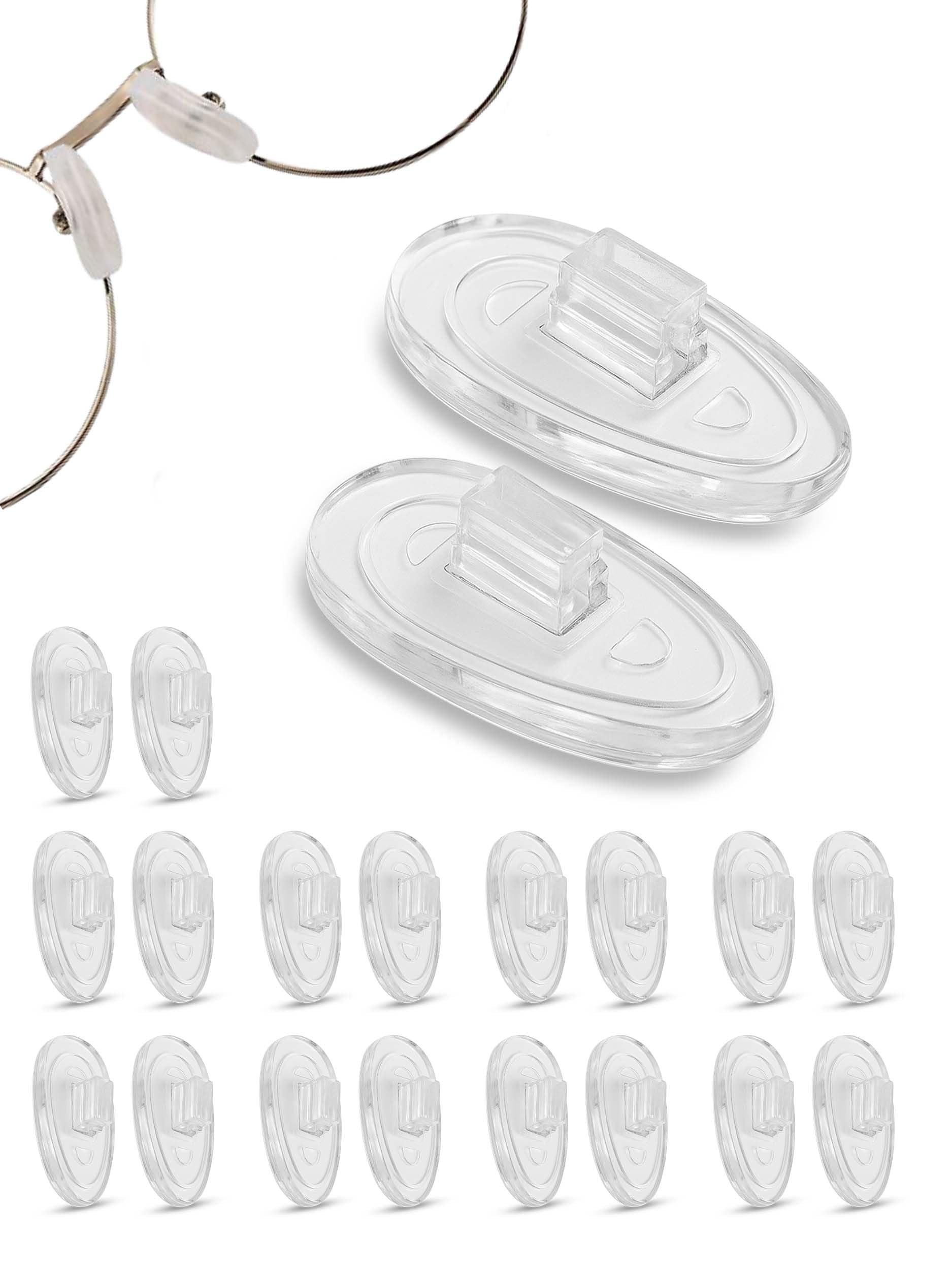 SPORTS WORLD VISION Eyeglass Nose Pads | Premium Quality Soft Silicone A-Shape Nose Pads for Glasses | 11mm Push-in Glasses Cushions in 10 Pairs