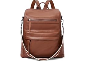 BROMEN Backpack Purse for Women Fashion Leather Designer Travel Large Ladies Shoulder Bags