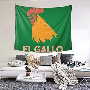 Amazon.com: diy-nncase Mexican Loteria El Gallo Tapestry ...